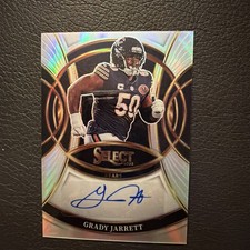 GRADY JARRETT Autograph Chicago Bears 2025 Panini Select PRIZM Silver AUTO!!