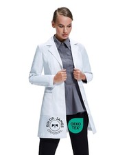 Dr. James Women  s Lab Coat   White Medical Coat, Slim Fit Tailored Design, Co...