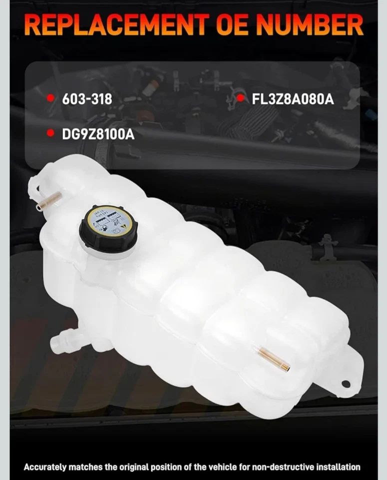 FL3Z-8A080-A Coolant Overflow Reservoir Tank for 2018-2021 Expedition, 2015 - Image 4 of 4