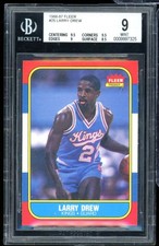 Larry Drew Rookie Card 1986-87 Fleer #25 BGS 9. rookie card picture