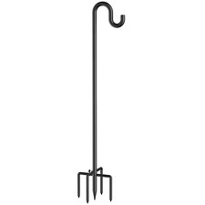 Shepherd Hooks Bird Feeder Pole 76 In. Heavy Duty for Outdoor Steel Garden Decor