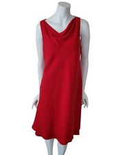 VTG S.L. Fashions Dress Women's 16 Sleeveles Cowl Neck Swing Chiffon Back Zip