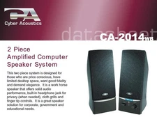 Cyber Acoustics CA-2014 Computer Stereo Speakers with USB & 3.5mm Plug (Black)