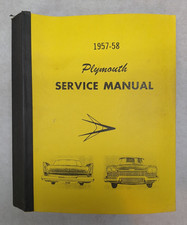 1957-58 Plymouth Service Manual Models P-30 31 And Lp 1 2