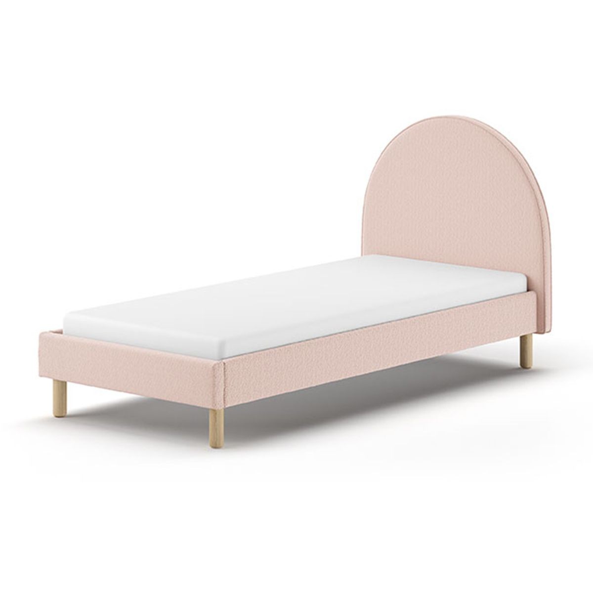 Lit enfant bouclé Moon rose 90x200cm pour rassurer et apaiser le sommeil