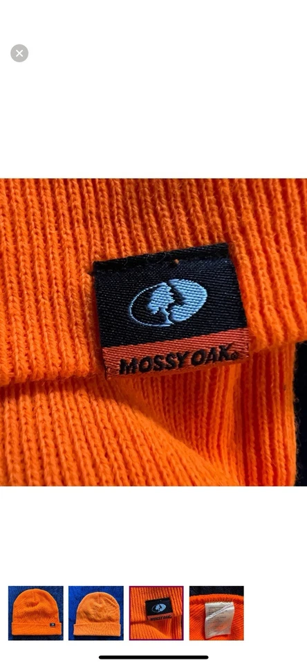 Mossy Oak Insulated Beanie One Size Fits All Orange Hunting Outdoor Hat - Image 3 of 4