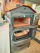 FORNO A LEGNA METALFER IN ACCAIO CON TETTUCCIO SU RUOTE SPOSTABILE 90X90X160