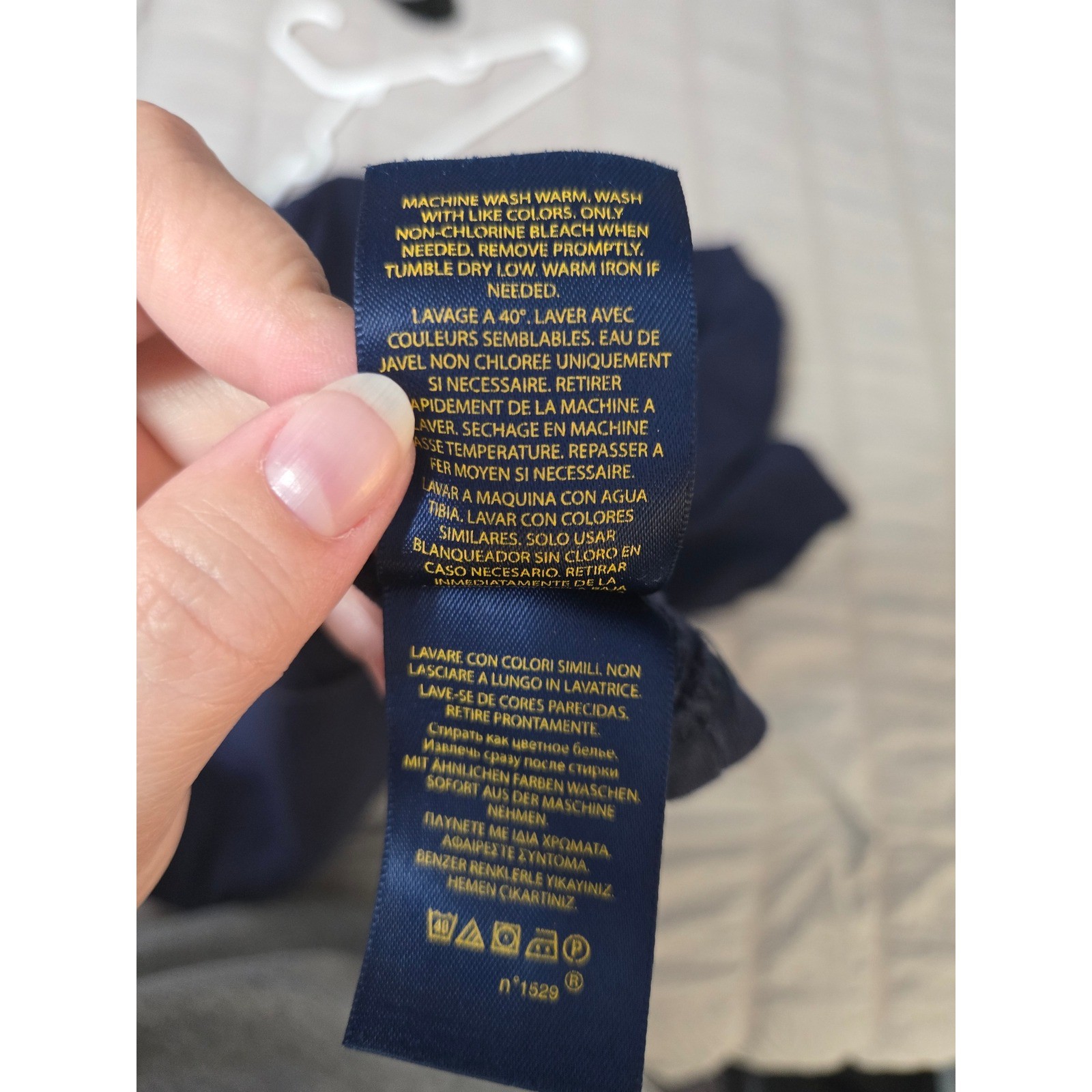 Polo Ralph Lauren T Shirt Scollo V XL (18 20) Blu Navy Rosso Pony Logo Tee