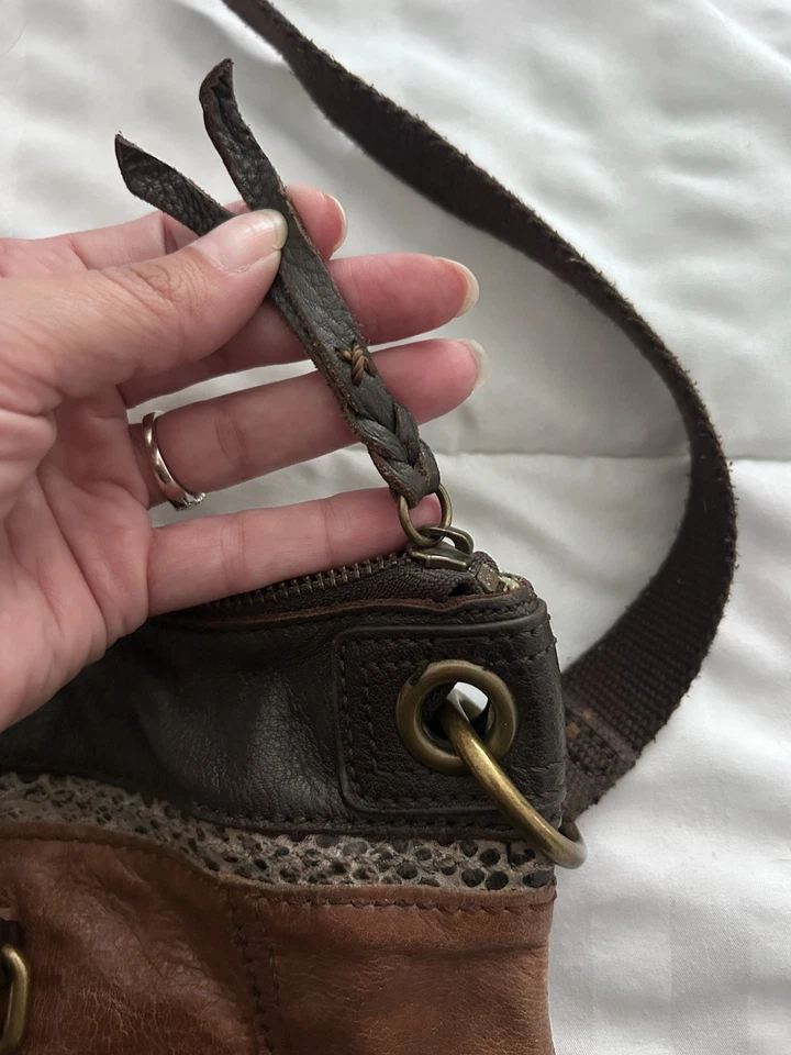 Bandolera de cuero The Sak Kendra en marrón multicolor Foto 3 de 4