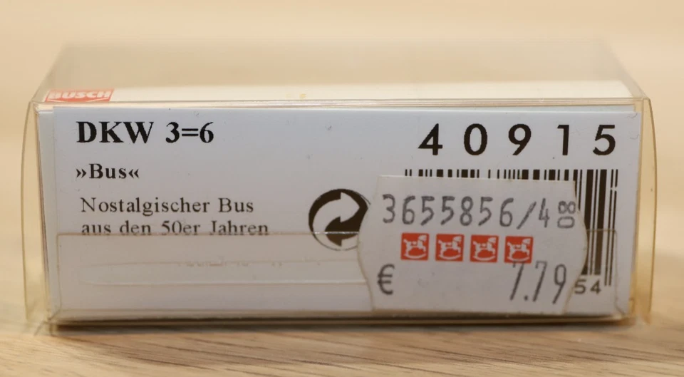 Busch, 40915  DKW 3=6 Bus Beige Oldtimer H0, 1:87 - Bild 2 von 3
