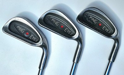 Ping Eye 2 Red Dot Mid-Iron Set 4, 5, 6 Karsten Steel Golf Clubs Chamois Grip RH