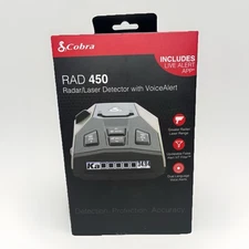 Cobra RAD 450 Laser Radar Detector: Long Range, False Alert Filter Voice Alert™