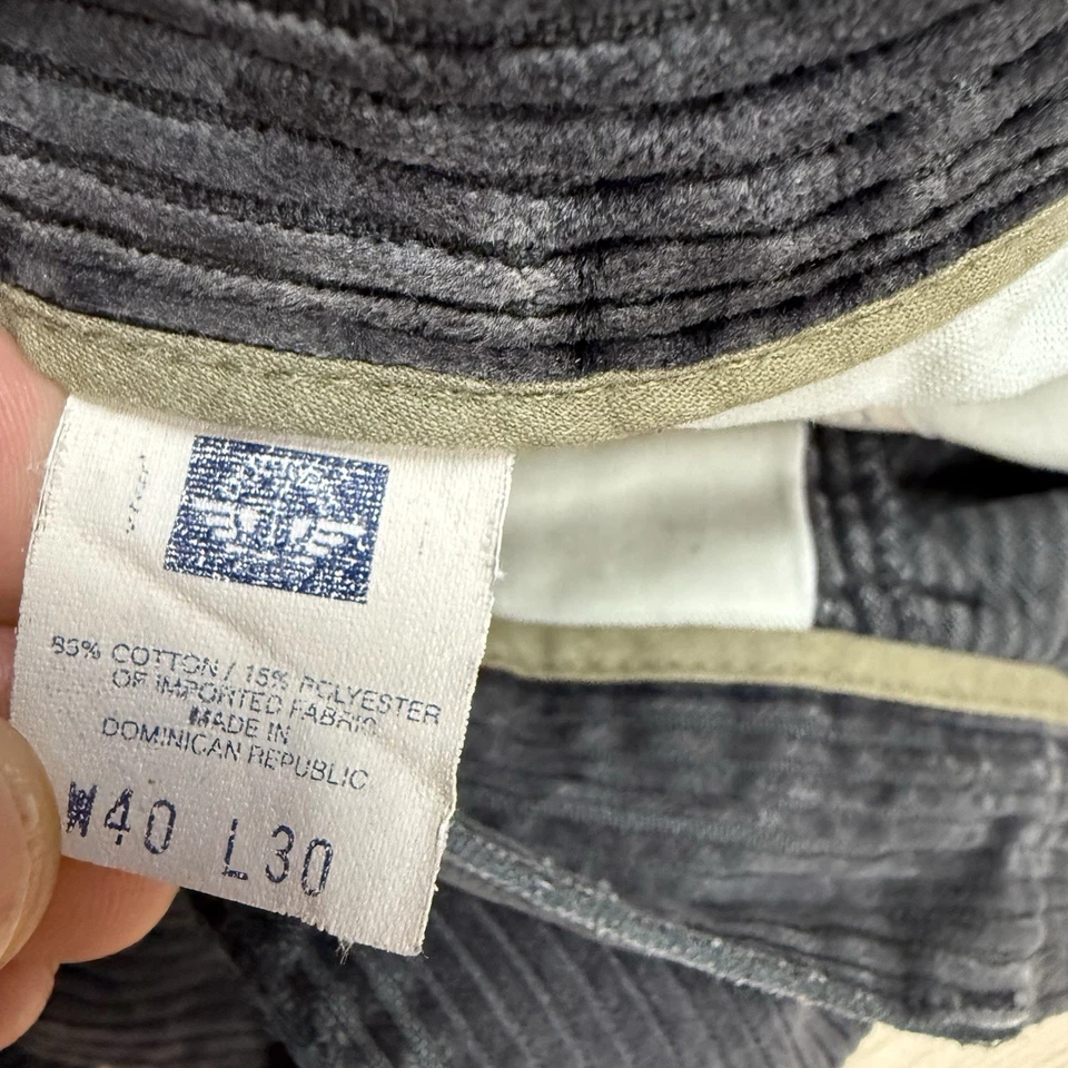 Vintage Dockers Corduroy Pants 40x30 Baggy Relaxed Y2K Dark Gray Skater - Image 3 of 4