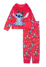 Lilo and Stitch Christmas Pajamas Girls Size 4 6 8 10 Shirt Pants Disney Set Boy