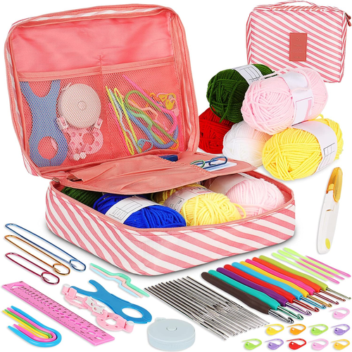 Set Di 26 Uncinetti Per Principianti – Kit Completo Per Lavori A Maglia E Uncinetto, Ideale Per Hobby Creativi
