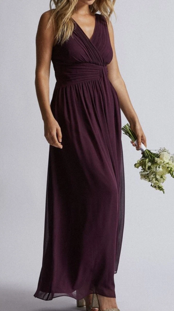 Dorothy Perkins Darcy Oxblood Aubergine plum purple Bridesmaid
