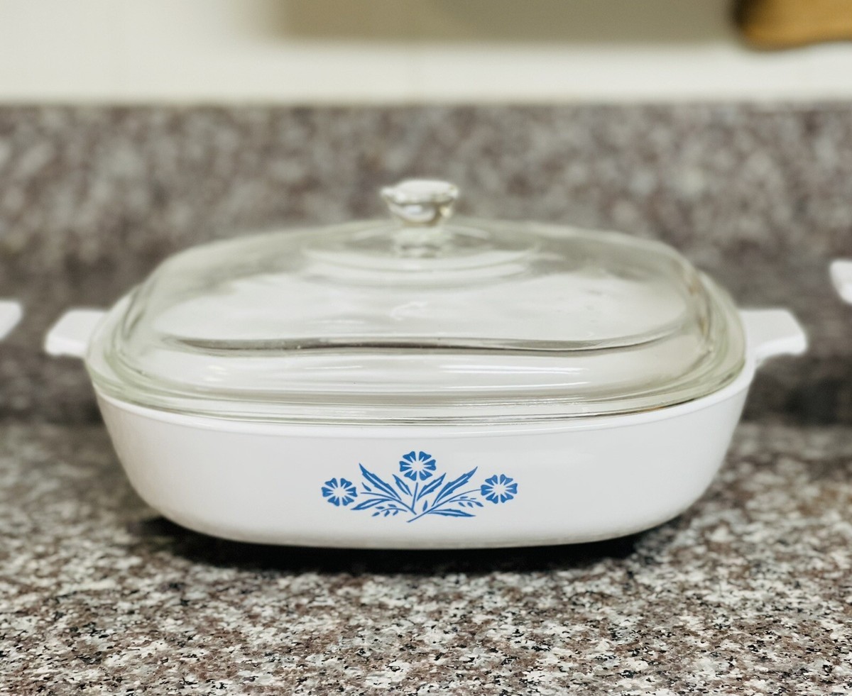 Baking Dish Blue And White Corningware Worth Rare Vintage
