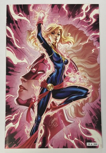 Captain Marvel #7 Campbell 2019 SDCC GITD Glow In The Dark Serial #410/3000 MCU
