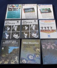 9 Vintage CASSETTE TAPES 6 Beatles 3 Greatest Hits '61-'64-'66 FREE SHIP