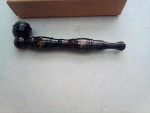 Black Tobacco Pipe w/ Etched Scopion Design NEW - Picture 2 of 2