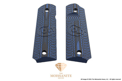 COLT 1911 Grips G10 Full Size Blue Double Diamond Colt Logo | eBay