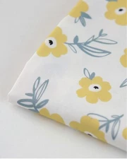 Wildflower Yellow Flower Patterned Fabric made in Korea by Half Yard