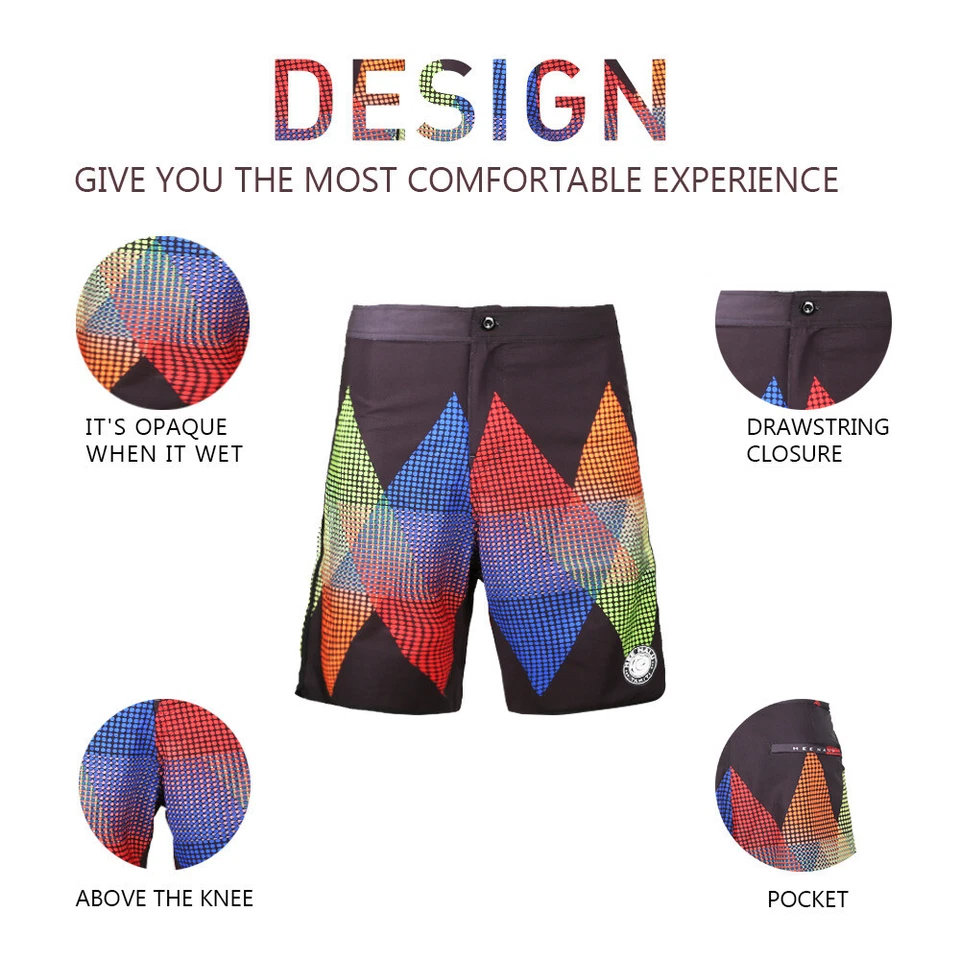 Bañador negro para hombre de secado rápido pantalones cortos de playa pantalones cortos de natación Foto 4 de 4