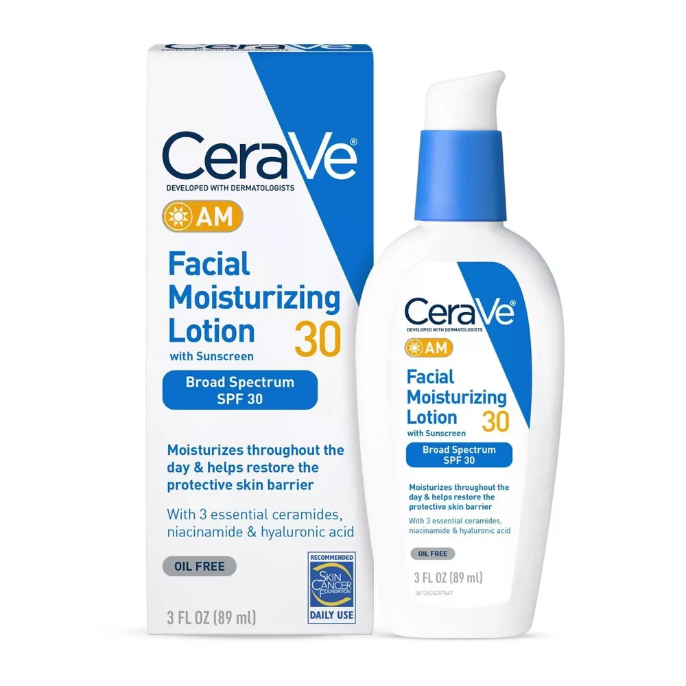Cerave AM Facial Moisturizing Lotion with SPF 30 Sunscreen 3oz