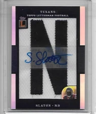 2008 Topps Letterman Patches Autograph "N" Refractors #APSS Steve Slaton 6/9