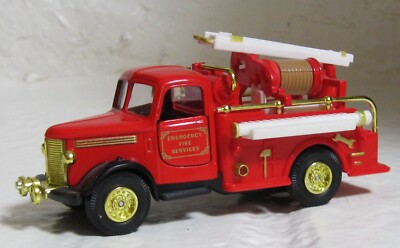 Toysmith Emergency Fire Services Firetruck 5'' Pull Back Go Die-Cast Excellent!