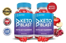 Keto Blast Gummies 1000MG Apple Cider Vinegar ACV  120 Gummys 2 Pack