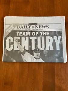 NEW YORK DAILY NEWS - TEAM OF THE CENTURY - 10/28/99 - YANKEES 1999 WORLD SERIES