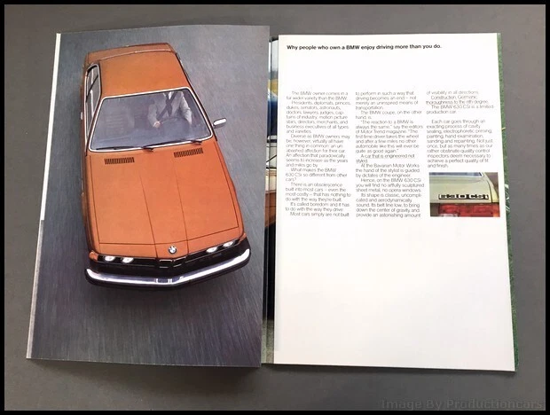 1977 BMW 630CSi 46-page Original Car Sales Brochure Catalog - Imagem 3 de 4