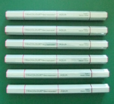 Image of Set of 6 Spectrum Noir TRI-COLOUR Aqua Markers --- Violet + Mauve + Grape