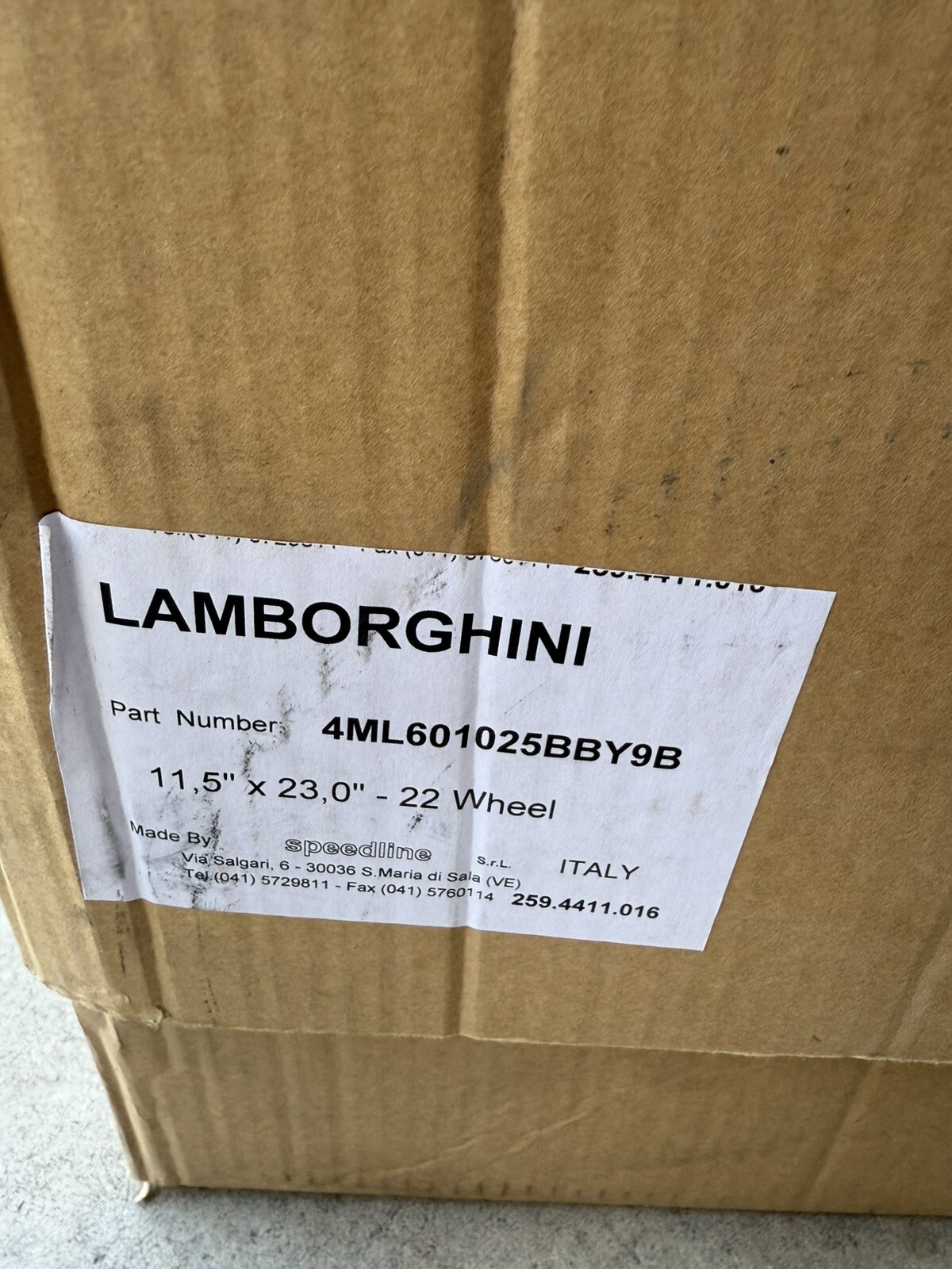 GENUINE LAMBORGHINI Urus 23x11.5 Wheel Aluminum Diamond Style 4ML601025BBY9B