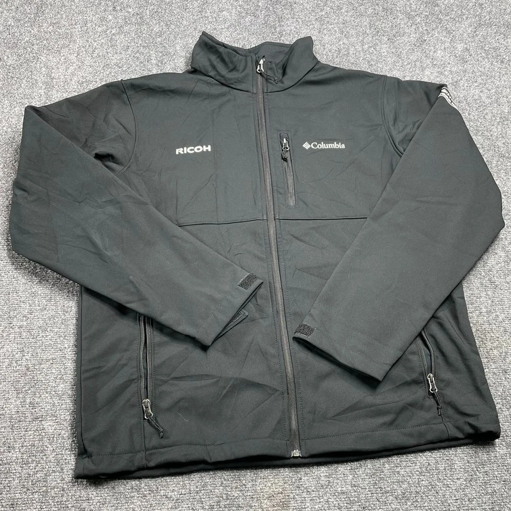 Columbia Sportswear Men's Black Softshell Jacket Full Sleeve Zip Closure Size L