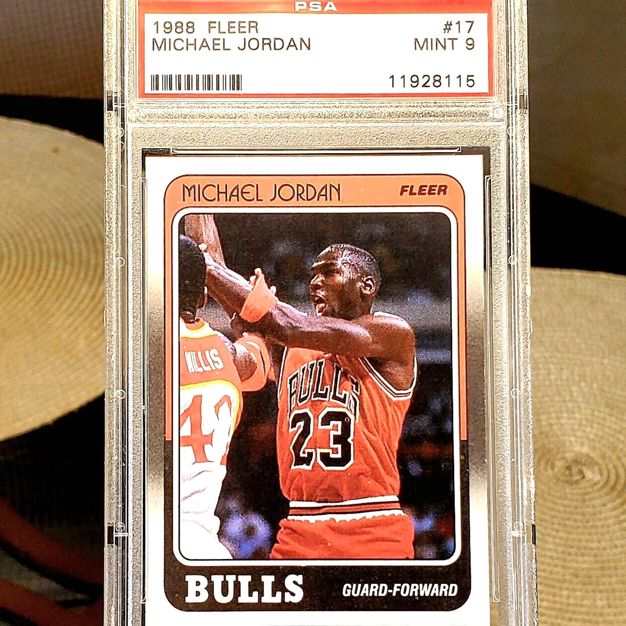Michael Jordan - 1988 Fleer Basketball #17 - PSA 9 (Mint)  CHICAGO BULLS