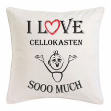 I Love Cellokasten KISSENBEZUG 40X40cm Ich Liebe Cellokasten Weiss 192154