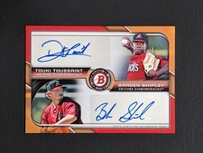 2015 Bowman Dual Auto #BDA-TS Touki Toussaint & Braden Shipley  /25 ⚾