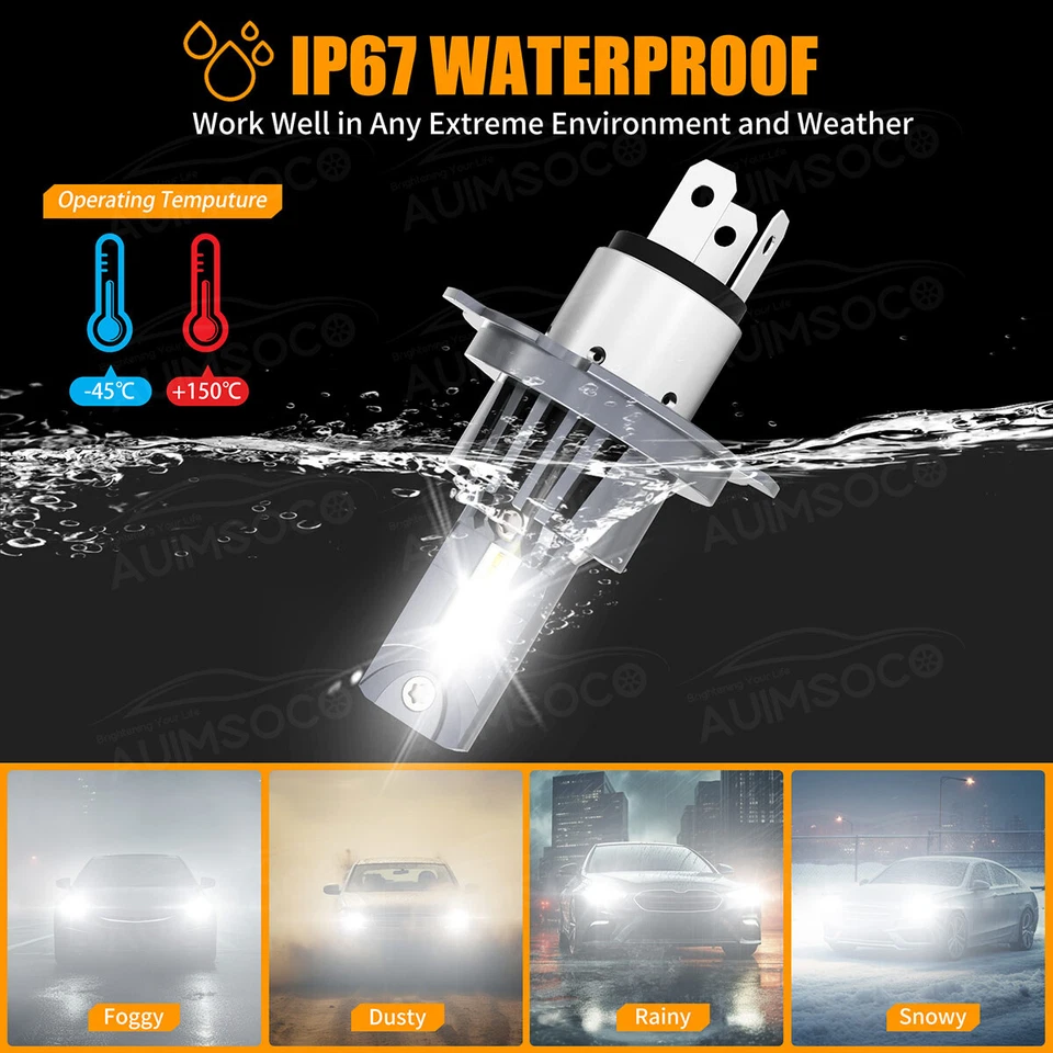 Faro LED 6500K haz alto/bajo para camioneta Honda Ridgeline doble cabina 2006-2014 Foto 3 de 4