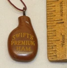 Vintage SWIFT'S PREMIUM HAM Charm 1939 NY World Fair Advertising Miniature Mini