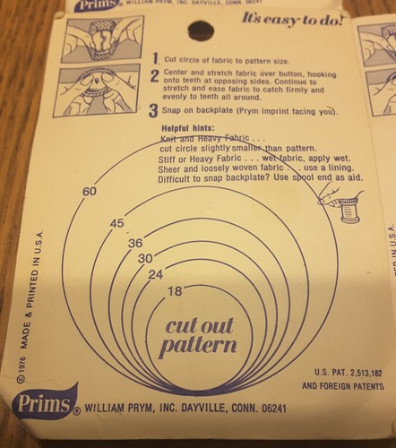 11 Vintage Prims Cover Your Own Buttons 1 1/8 Inch Diameter 3 Unopened 1 With 2 - Picture 4 of 5