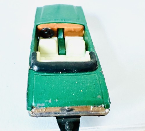 1970s PlayArt Green Ford Mustang Convertible Diecast Metal Toy Car No Windshield - Picture 4 of 5