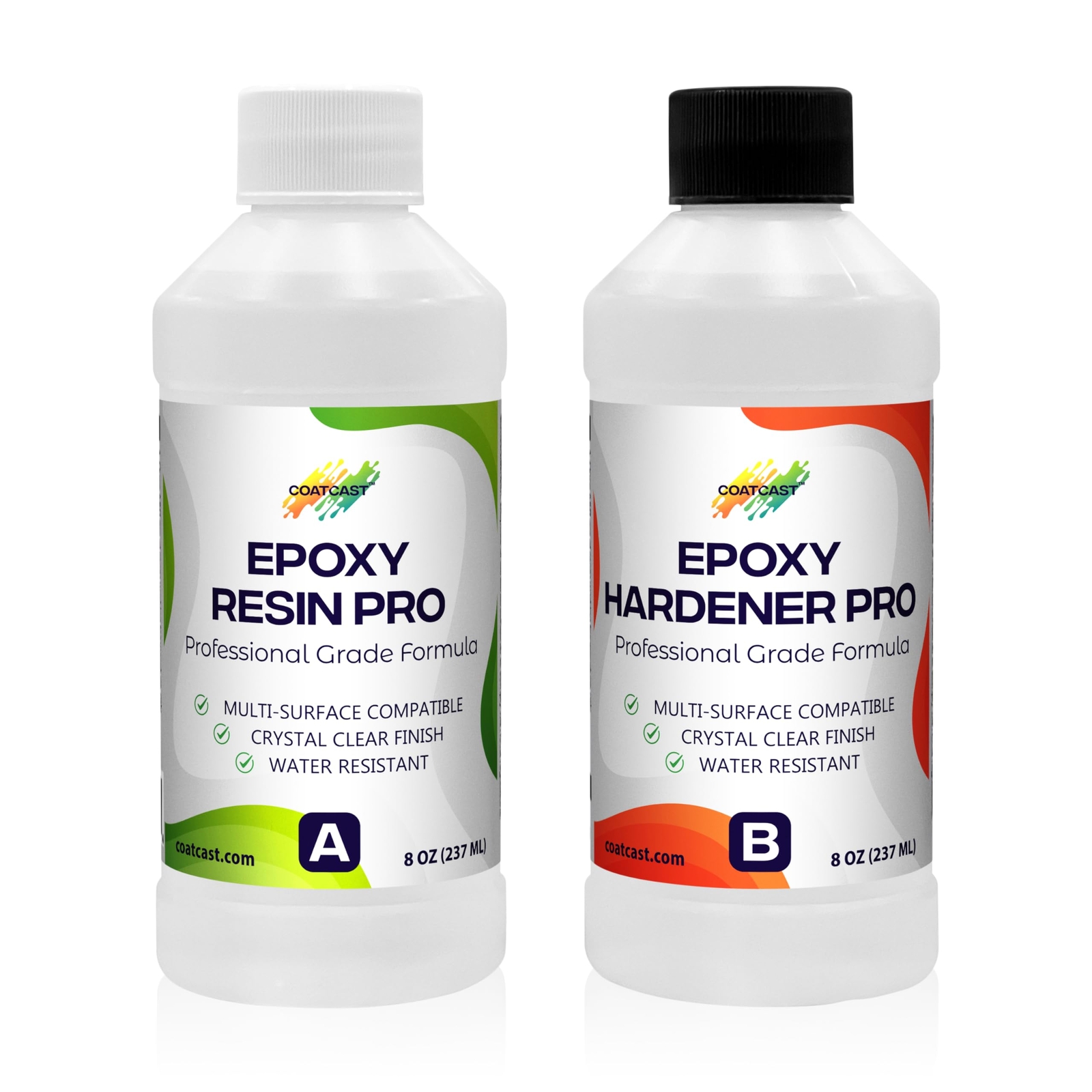 CoatCast 16 Oz Epoxy Resin Kit – Clear Self-Leveling Finish for Wood & Crafts