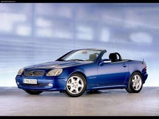 Cars mercedes benz slk 200 roadster 2000 Desk Mat Stitched