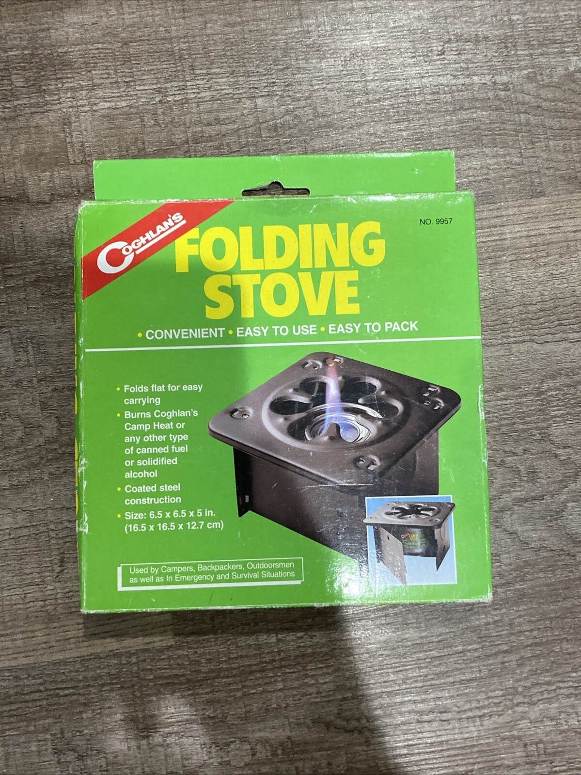 "Coghlan's Folding Stove" Works With  Canned Fuel "Camp Surv