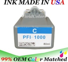 PFI-1000 Cyan Compatible Ink Cartridge For Canon ImagePROGRAF Pro-1000 80ml
