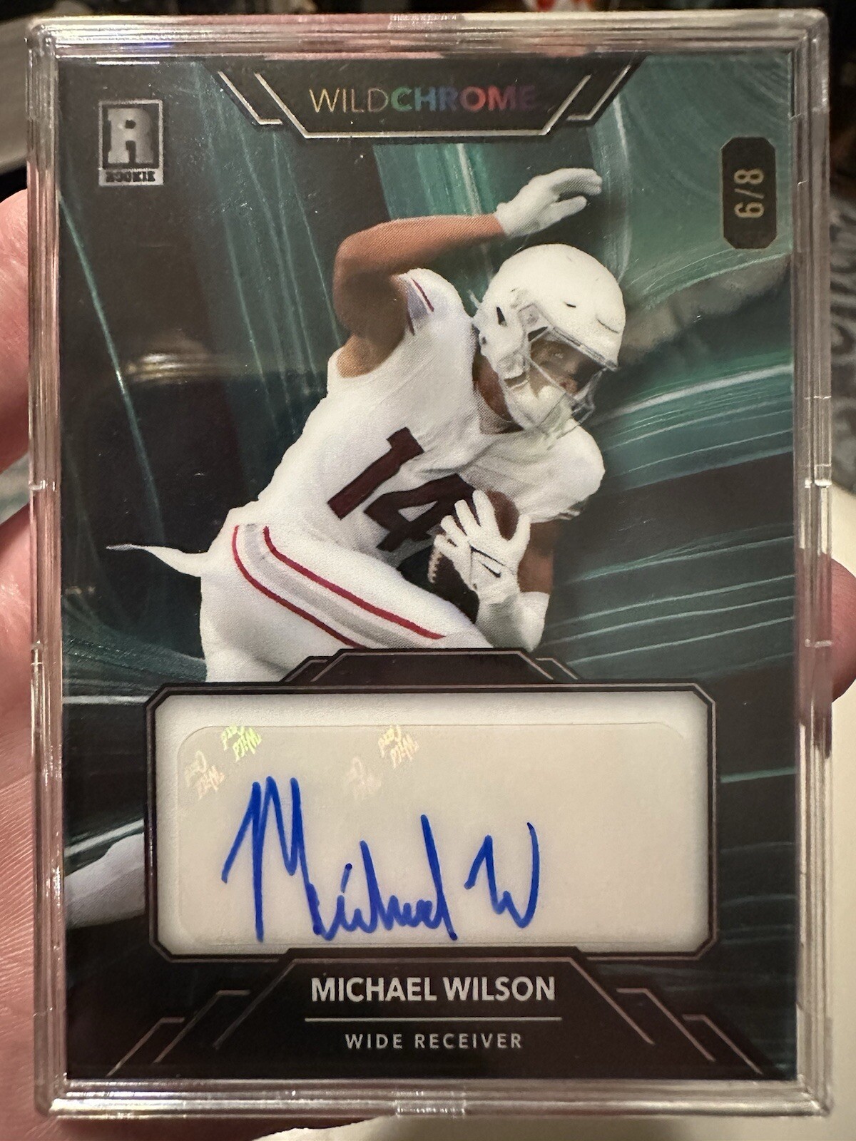 Michael Wilson 6/8 Rookie Auto Wild Card Wildchrome 2023 WCL-PRA
