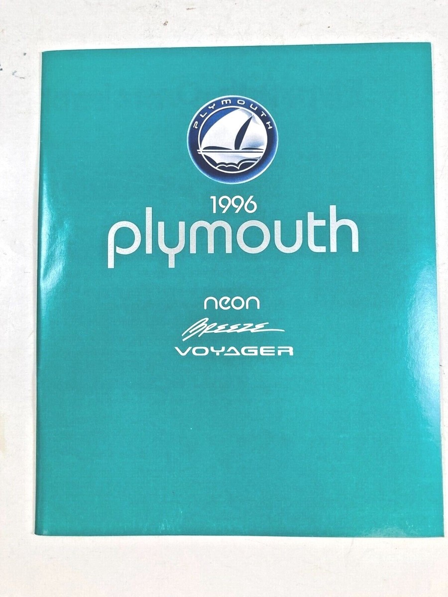 1996 Plymouth NEON BREEZE VOYAGER ~ New Car Sales Brochure ~ Nice