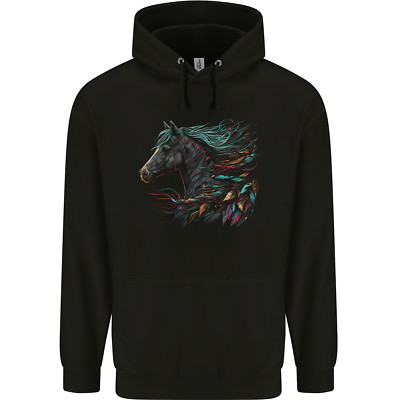 Ein Fantasy Pferd mit Federn Pegasus Kinder Kids Hoodie